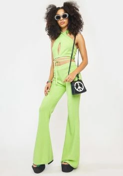 Another Girl Zig Zag Knit Flares Bottoms