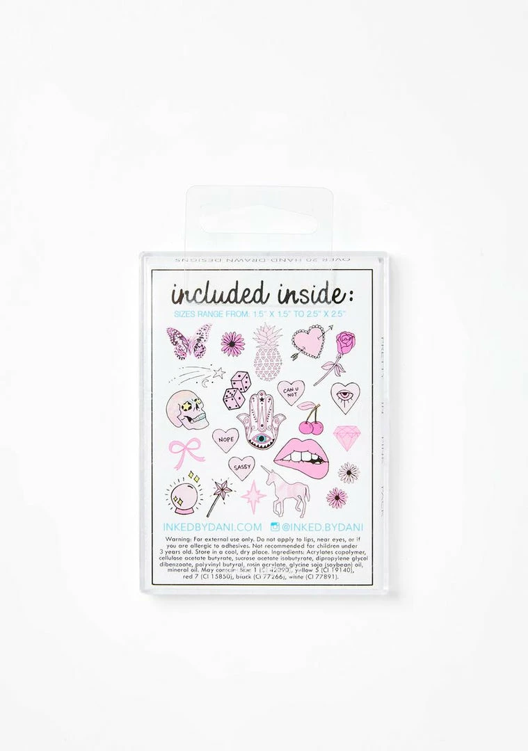 Deals π INKED By Dani Pretty In Pink Temporary Tattoo Pack Temporary Tattoos π₯° 5 INKED By Dani Pretty In Pink Temporary Tattoo Pack Temporary Tattoos