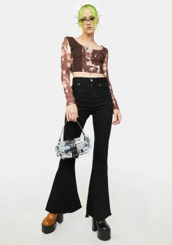 Best Sale β¨ Pretty Garbage Mesh Panel Crop Top Tops π 8 Pretty Garbage Mesh Panel Crop Top Tops