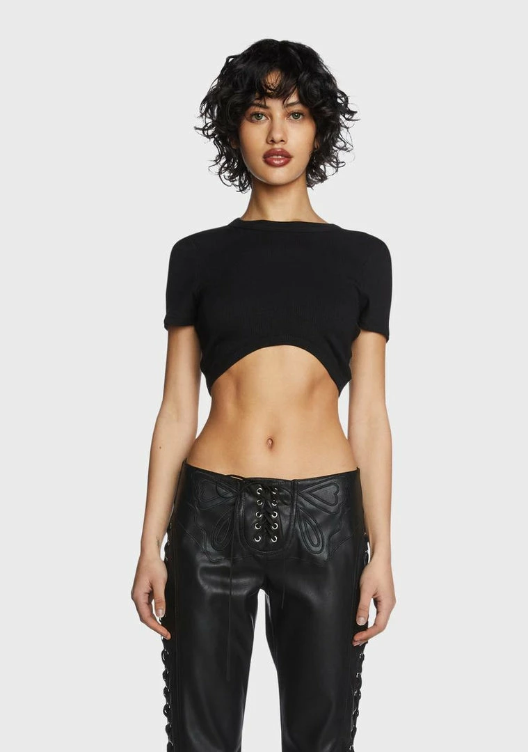 Best reviews of ❤️ Pretty Garbage Curved Hem Ribbed Knit Top ❤️ 3 Pretty Garbage Curved Hem Ribbed Knit Top