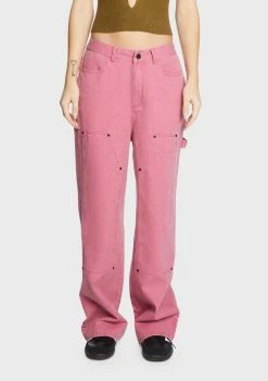 Pretty Garbage Berry Patchwork Utility Pants