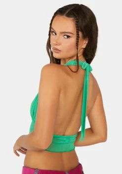 New β Pretty Garbage Crop Halter Top Asymmetrical Hem Mesh Halter Top π 9 Pretty Garbage Crop Halter Top Asymmetrical Hem Mesh Halter Top