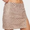 Pretty Garbage Swirl Print Mesh Mini Skirt