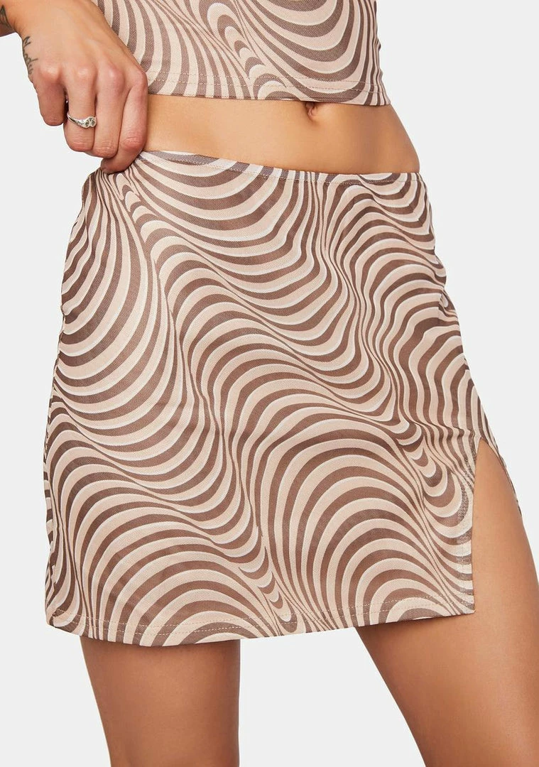 Best Sale π Pretty Garbage Swirl Print Mesh Mini π Skirt β 3 Pretty Garbage Swirl Print Mesh Mini Skirt