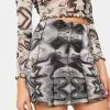 Pretty Garbage Bottoms Swirl Mesh Mini Skirt