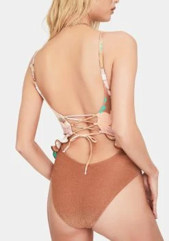 Power 2 The Flower Paradise Poppies Carly One-Piece Swimsuit