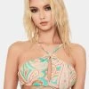 Power 2 The Flower Swim Paisley Maggie Crossover Bikini Top