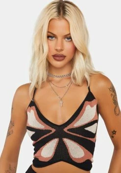 Another Girl Tops Butterfly Knit Top