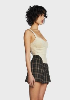 Discount π Pretty Garbage Tops Bone Squared Hem Bustier Top π 9 Pretty Garbage Tops Bone Squared Hem Bustier Top