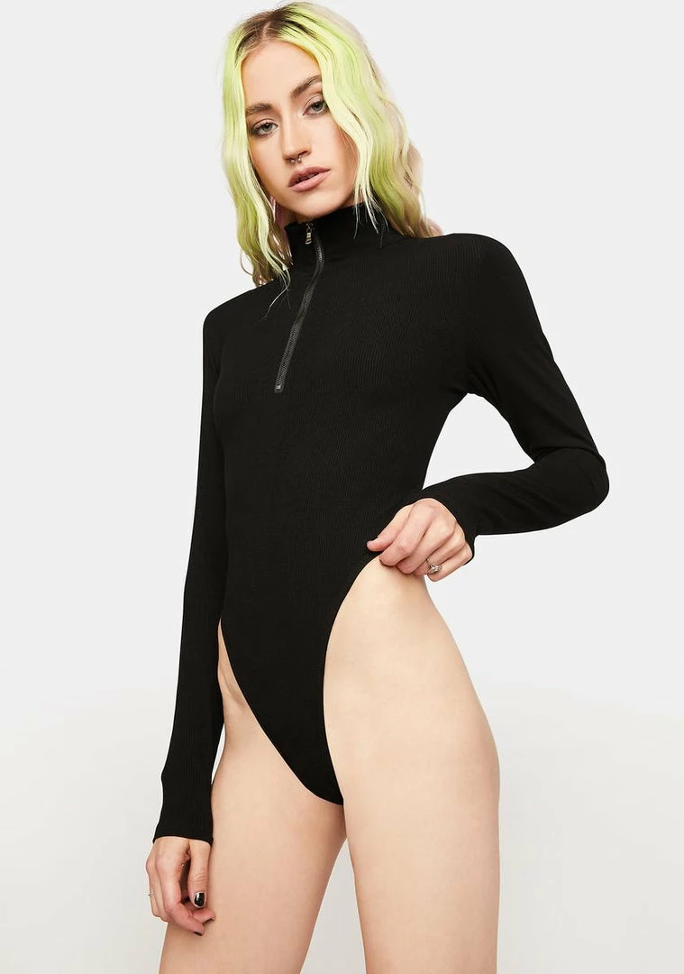 Promo π Pretty Garbage High Waist Ribbed Zip Bodysuit π― 4 Pretty Garbage High Waist Ribbed Zip Bodysuit
