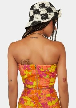 Best reviews of π Another Girl Orange Floral Bustier Crop Top π 9 Another Girl Orange Floral Bustier Crop Top
