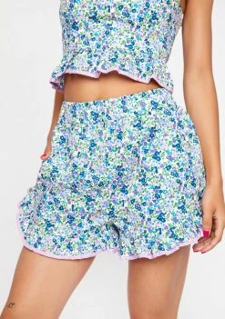 Another Girl Ruffle Ditsy Shorts Bottoms