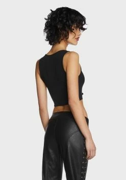 Pretty Garbage Ribbed Garter Tank