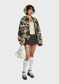 Top 10 β Pretty Garbage Brown Swirl Print Teddy Jacket π₯ 11 Pretty Garbage Brown Swirl Print Teddy Jacket