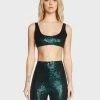 Budget β Pretty Garbage Dark Green Sequin Bra Top π 1 Pretty Garbage Dark Green Sequin Bra Top