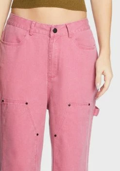 Pretty Garbage Berry Patchwork Utility Pants