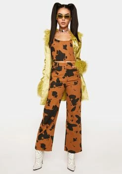 Discount π Pretty Garbage Cow Print Denim Pants High Waisted π Jeans β€οΈ 8 Pretty Garbage Cow Print Denim Pants High Waisted Jeans