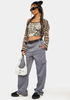 Pretty Garbage Pinstripe Cargo Pants