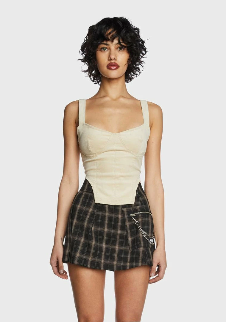 Discount π Pretty Garbage Tops Bone Squared Hem Bustier Top π 3 Pretty Garbage Tops Bone Squared Hem Bustier Top