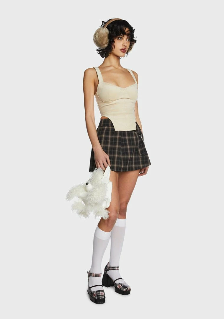 Discount π Pretty Garbage Tops Bone Squared Hem Bustier Top π 7 Pretty Garbage Tops Bone Squared Hem Bustier Top