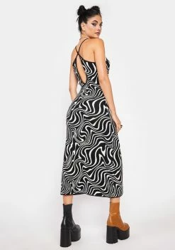 Another Girl Dresses Swirl Knit Midi Dress