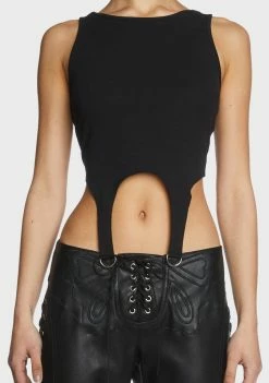 Pretty Garbage Ribbed Garter Tank