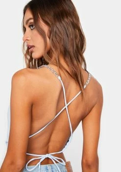Pretty Garbage Open Back Crop Top