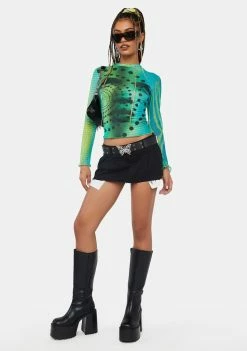 Hot Sale β Another Girl Sadie Space Blur Mesh Top Mesh π Shirt π 8 Another Girl Sadie Space Blur Mesh Top Mesh Shirt