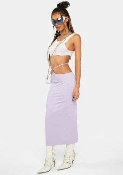 Pretty Garbage Lavender O-Ring Maxi Skirt
