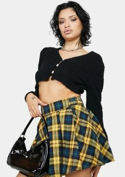 Cheap π₯° Pretty Garbage Noir Knit Cropped Long Sleeve Cardigan π₯° 7 Pretty Garbage Noir Knit Cropped Long Sleeve Cardigan