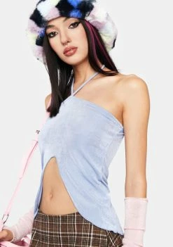 Pretty Garbage Slinky Halter Top Tops