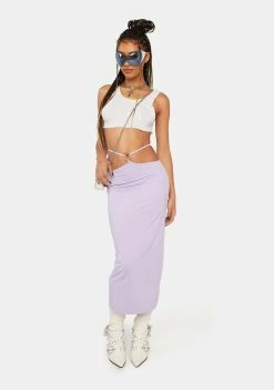 Pretty Garbage Lavender O-Ring Maxi Skirt