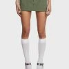 Pretty Garbage Olive Twill Cargo Mini Skirt