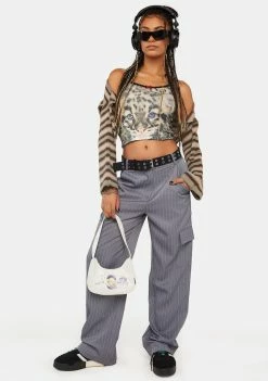 Pretty Garbage Pinstripe Cargo Pants