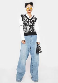 Another Girl Swirl Knit Tank Top Tops