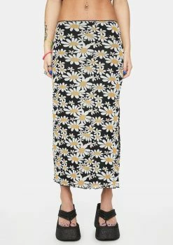 Pretty Garbage Ditsy Floral Slit Maxi Skirt