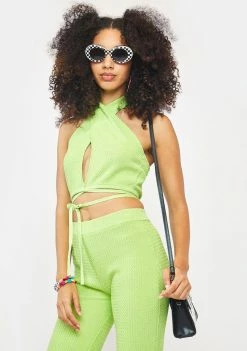 Another Girl Zig Zag Knit Halter