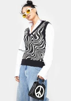 Another Girl Swirl Knit Tank Top Tops