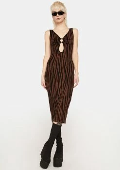 Another Girl Dresses Organic Cotton Knit Midi Dress