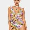 Hustler Floral Wrap-Around Swimsuit