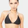 Hustler Bikini Tops Rhinestone Micro Triangle Bikini Top