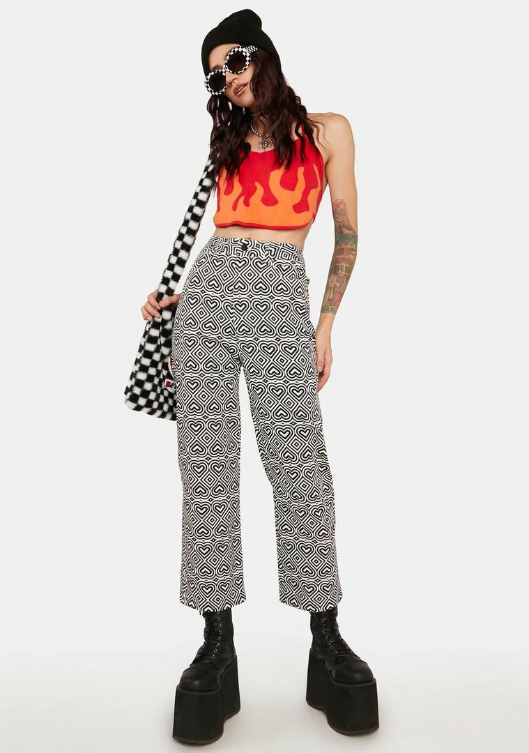 Promo π Another Girl Prudence Mono Print Heart π Jeans π€© 5 Another Girl Prudence Mono Print Heart Jeans