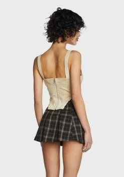 Discount π Pretty Garbage Tops Bone Squared Hem Bustier Top π 10 Pretty Garbage Tops Bone Squared Hem Bustier Top