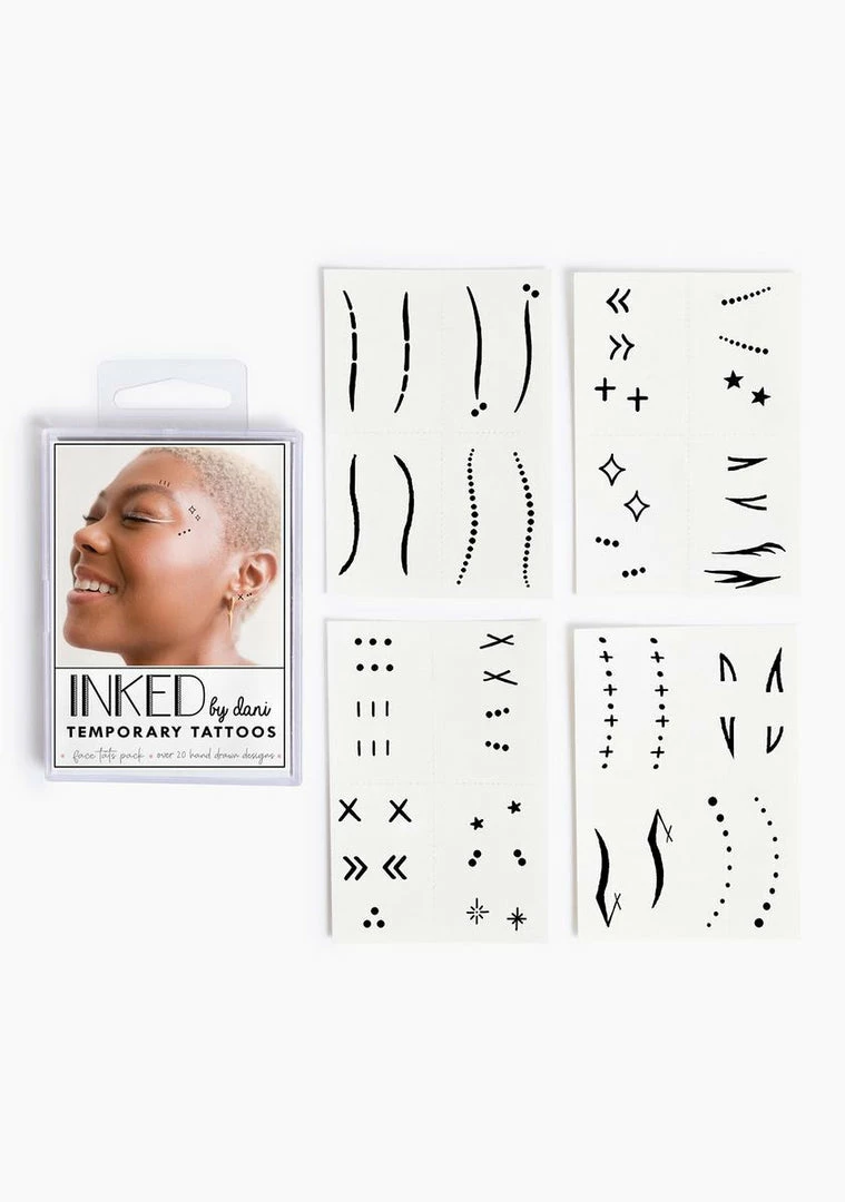 Cheap π INKED By Dani Temporary Tattoos Face Tats Pack π 3 INKED By Dani Temporary Tattoos Face Tats Pack