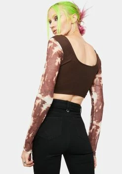 Best Sale β¨ Pretty Garbage Mesh Panel Crop Top Tops π 9 Pretty Garbage Mesh Panel Crop Top Tops