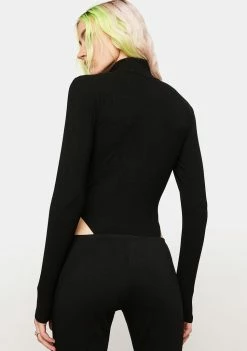 Promo π Pretty Garbage High Waist Ribbed Zip Bodysuit π― 9 Pretty Garbage High Waist Ribbed Zip Bodysuit