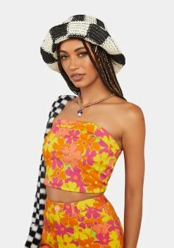 Best reviews of π Another Girl Orange Floral Bustier Crop Top π 8 Another Girl Orange Floral Bustier Crop Top