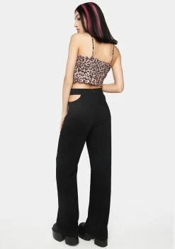 Promo π Pretty Garbage Trousers Side Cut Out Low Waist Pants π 8 Pretty Garbage Trousers Side Cut Out Low Waist Pants
