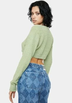 Cheapest π Pretty Garbage Sage Knit Cropped Long Sleeve Cardigan Tops π€© 9 Pretty Garbage Sage Knit Cropped Long Sleeve Cardigan Tops