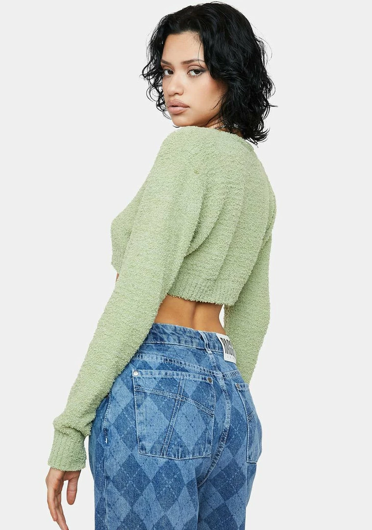 Cheapest π Pretty Garbage Sage Knit Cropped Long Sleeve Cardigan Tops π€© 6 Pretty Garbage Sage Knit Cropped Long Sleeve Cardigan Tops